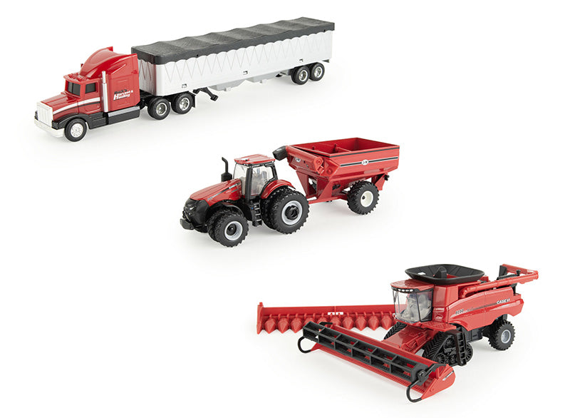 Ertl 44384 1/64 Scale Case Ih 8250 Combine Harvesting Playset Playset Includes: