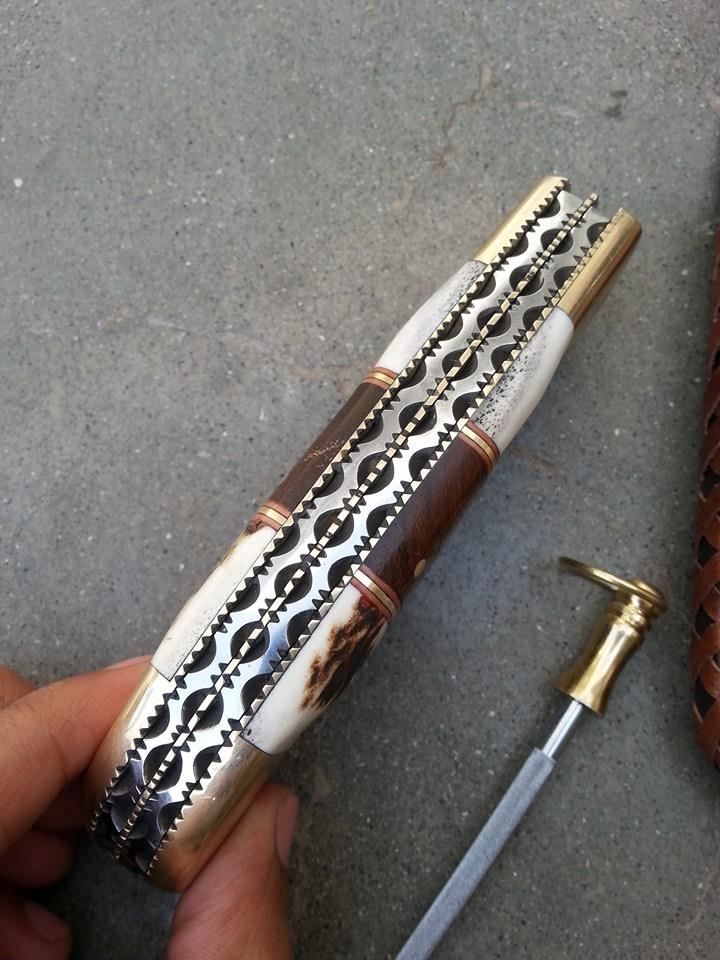 Everyday Carry Custom Handcrafted Damascus Steel Double Blade Folding Pocket Knife – The Dual Edge