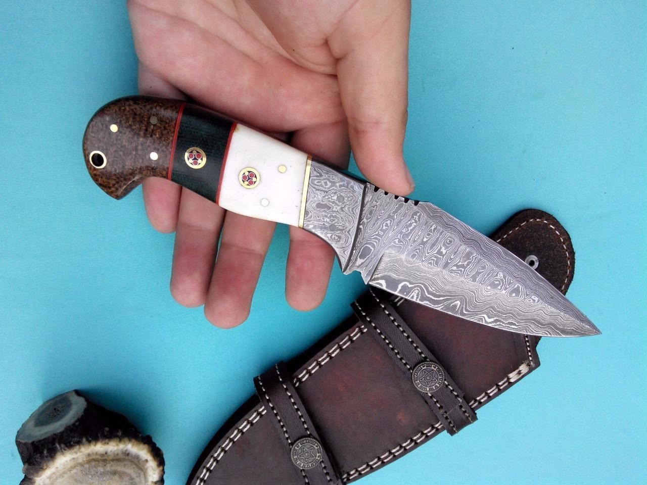 Custom Handmade Damascus Hunter’s Edge Hunting Knife for Precision KBS Knives Store