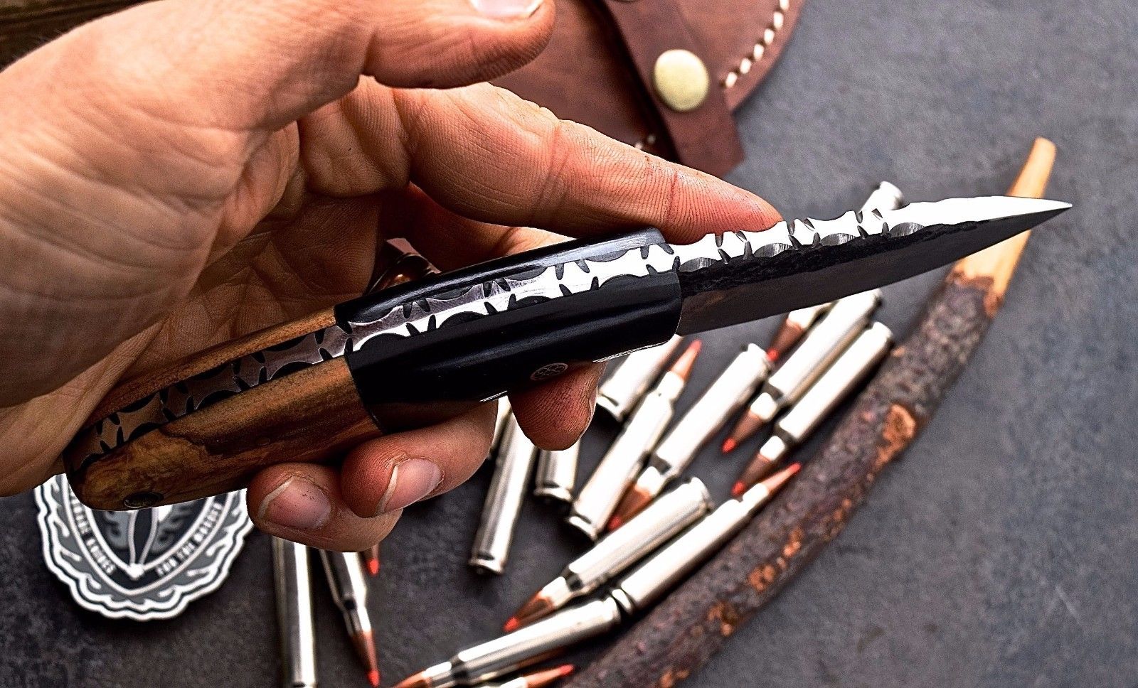 Full Tang Custom Handmade Railroad SpikeHunting Skinning Knife