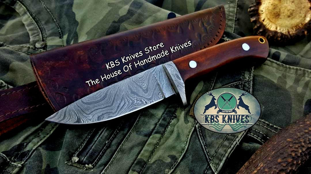 Custom Handmade Damascus Steel Hunting Knife