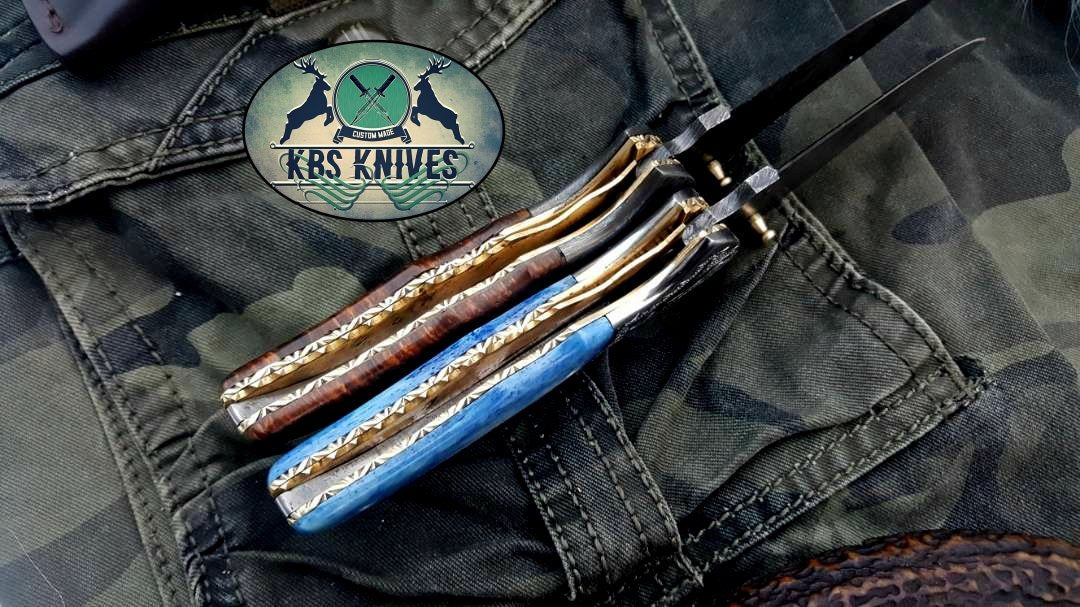 Custom Handmade Damascus Steel Folding Pocket Knives ( Deal )