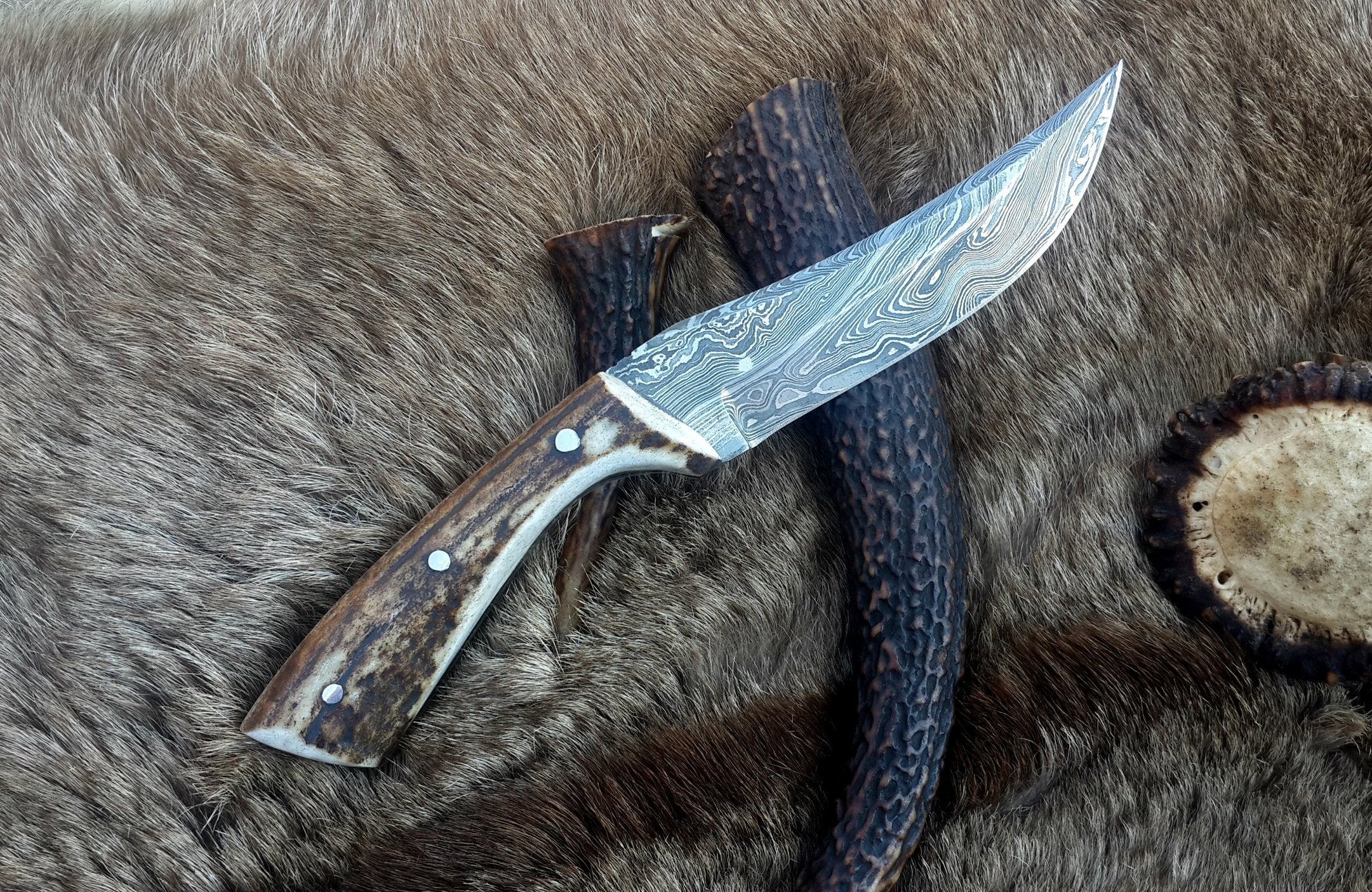 Damascus Narrow Blade Knife
