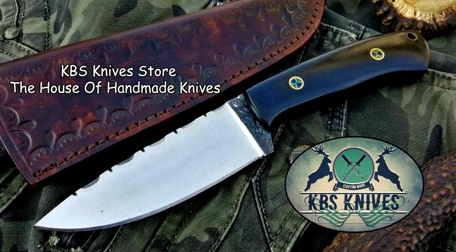 Custom Handmade 1095 High Carbon Steel Hunting Skinning Camping Knife