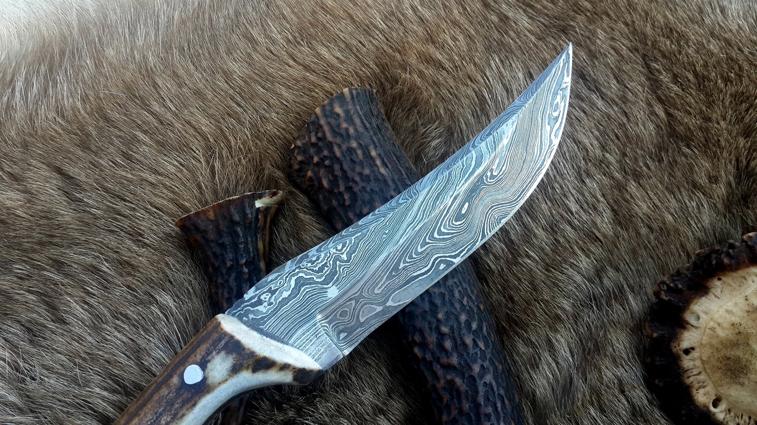 Damascus Narrow Blade Knife