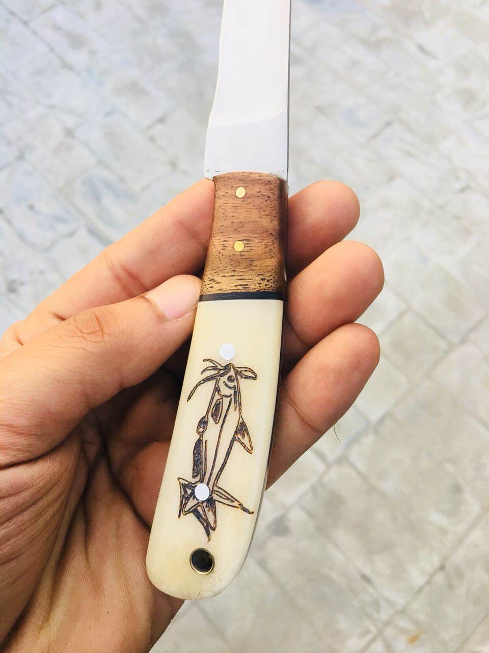 Full Tang Custom Handmade D2 Flexible Blade Fishing Knife
