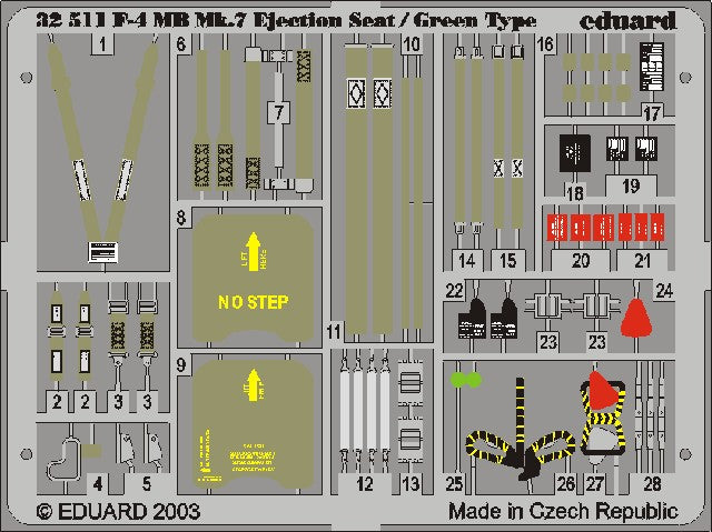 Eduard 32511 1/32 Aircraft- F4 MB Mk 7 Ejection Seat Green Type for TAM (Painted