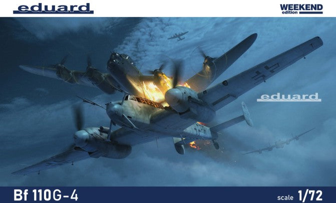 Eduard 7465 1/72 WWII Bf110G4 German Heavy Fighter (Wkd Edition Plastic Kit)
