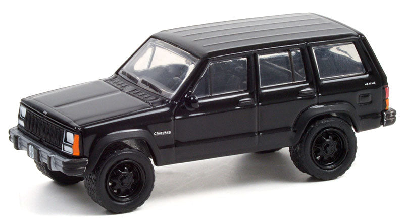 Greenlight 28070-D 1/64 Scale 1990 Jeep Cherokee Black Bandit Series 25 Authentic