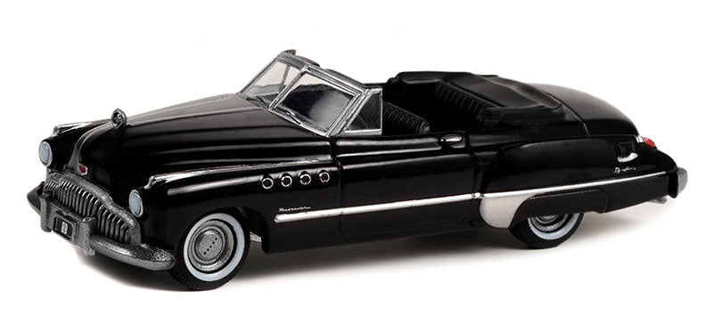 Greenlight 28110-A 1/64 Scale 1949 Buick Roadmaster Convertible Black Bandit Series 27
