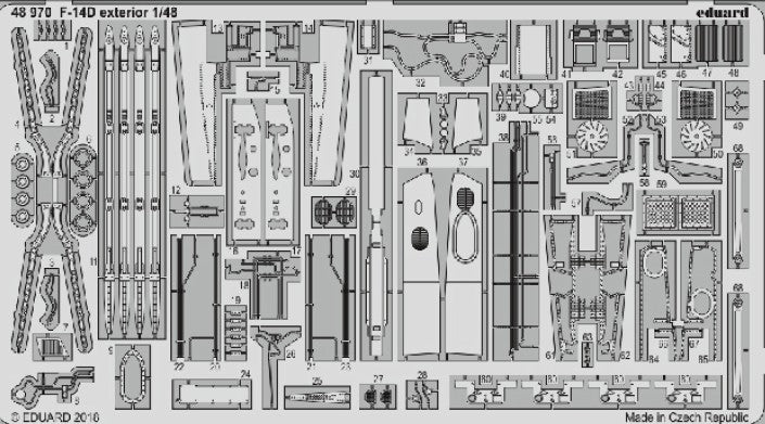 Eduard 48970 1/48 Aircraft- F14D Exterior for TAM