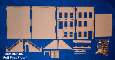 28mm "Brownstone" Row House (MDF) - 28MMDF407