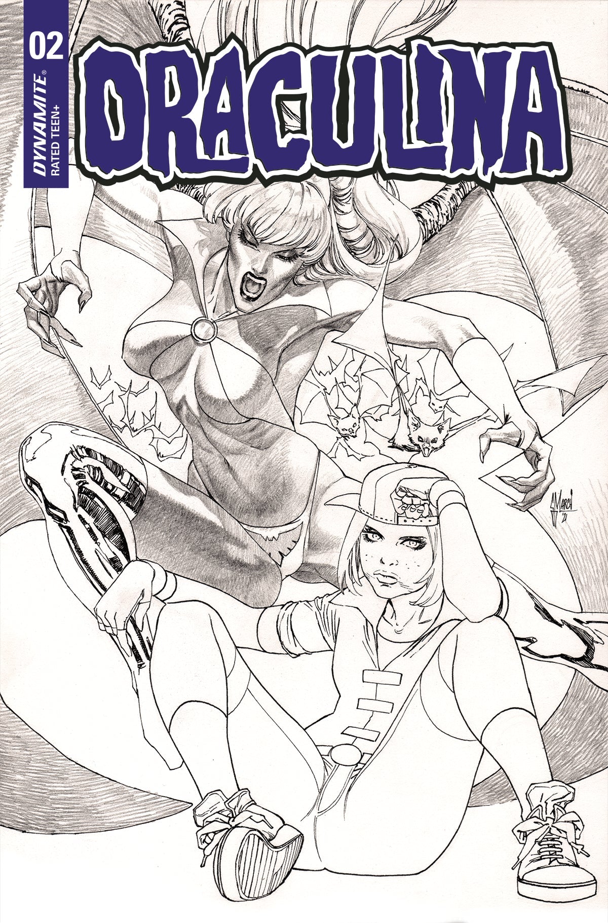 Draculina #2 H 1:25 Guillem March B&W Variant (03/09/2022) Dynamite