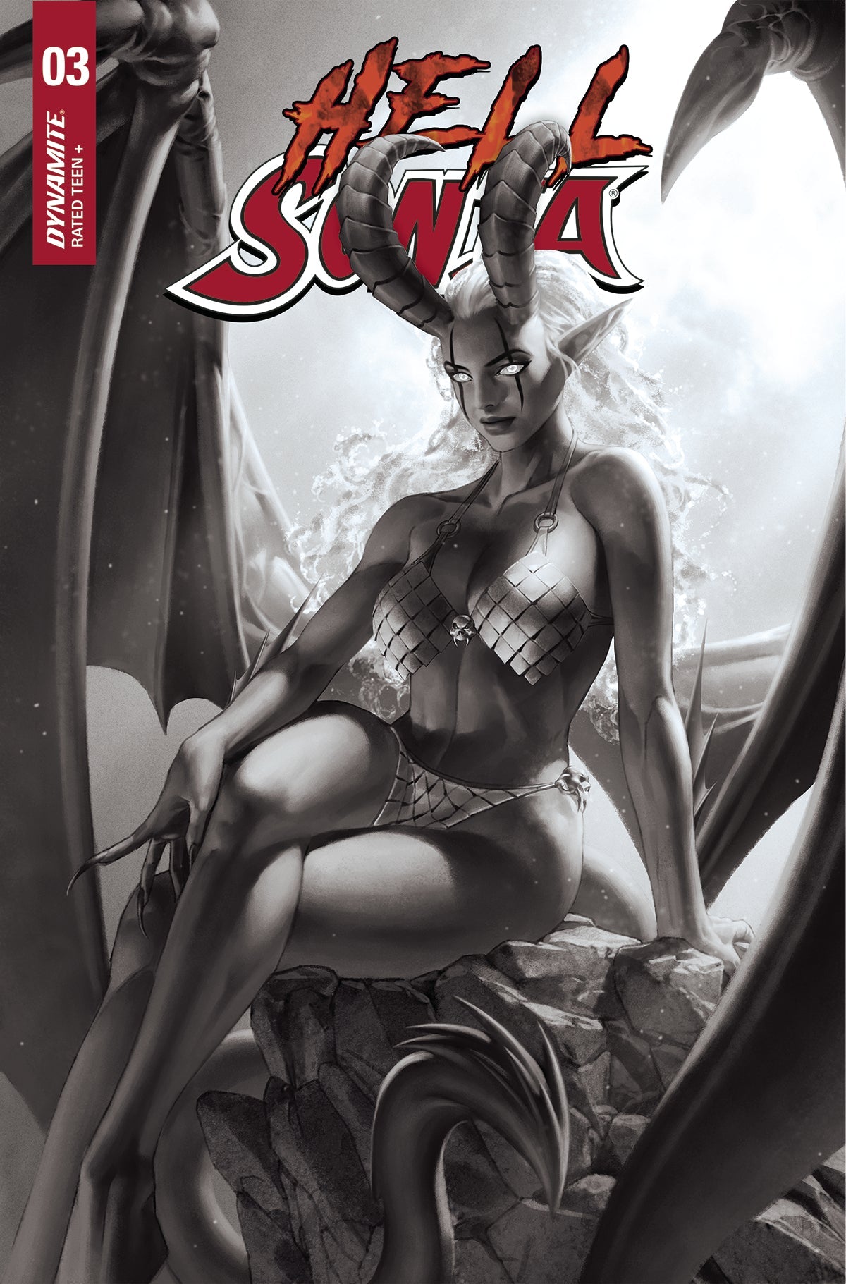 Hell Sonja #3 G 1:15 Jung Geun Yoon B&W Variant (03/02/2022) Dynamite