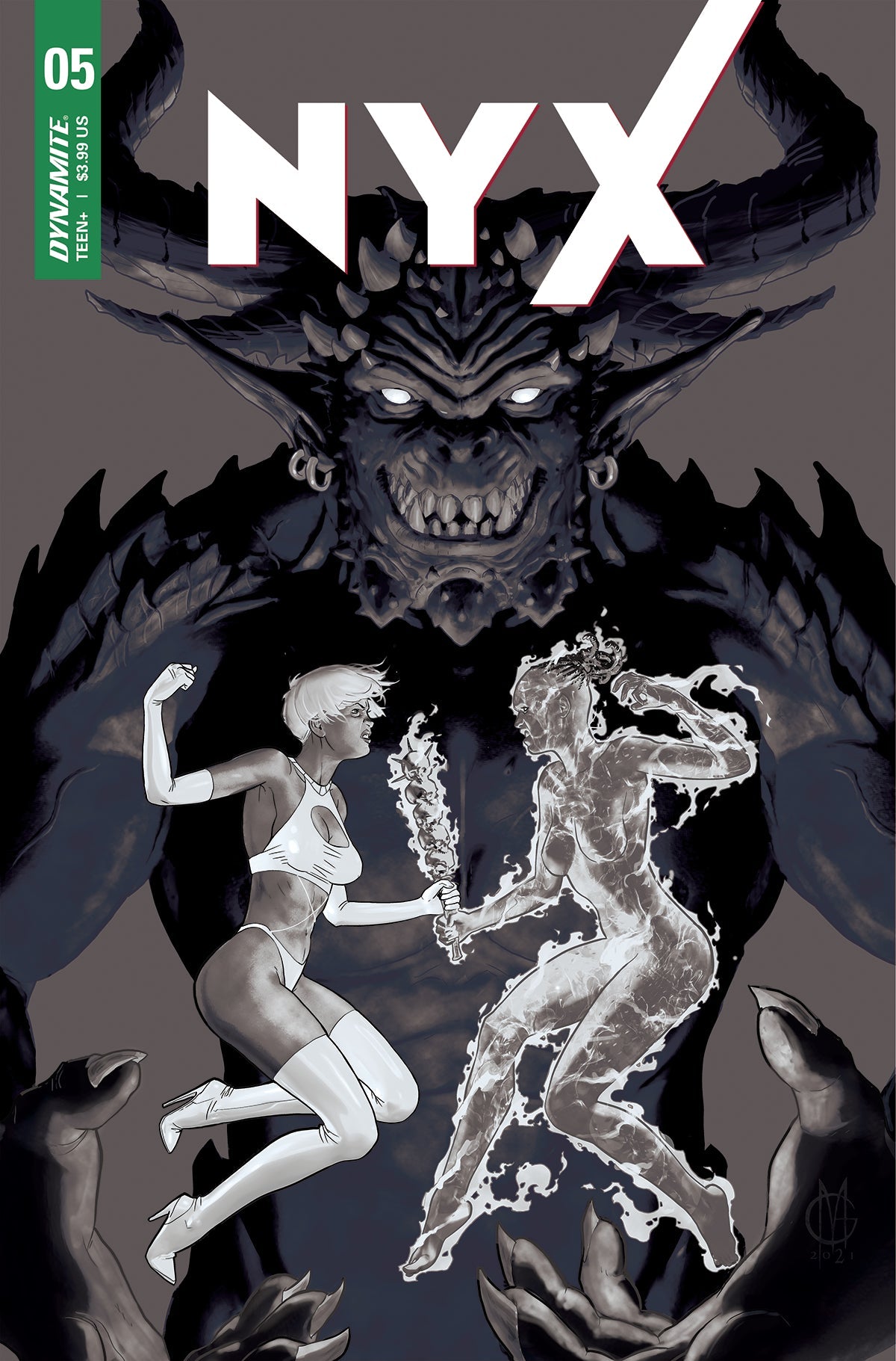 Nyx #5 E 1:10 Giuseppe Matteoni B&W Variant (03/16/2022) Dynamite