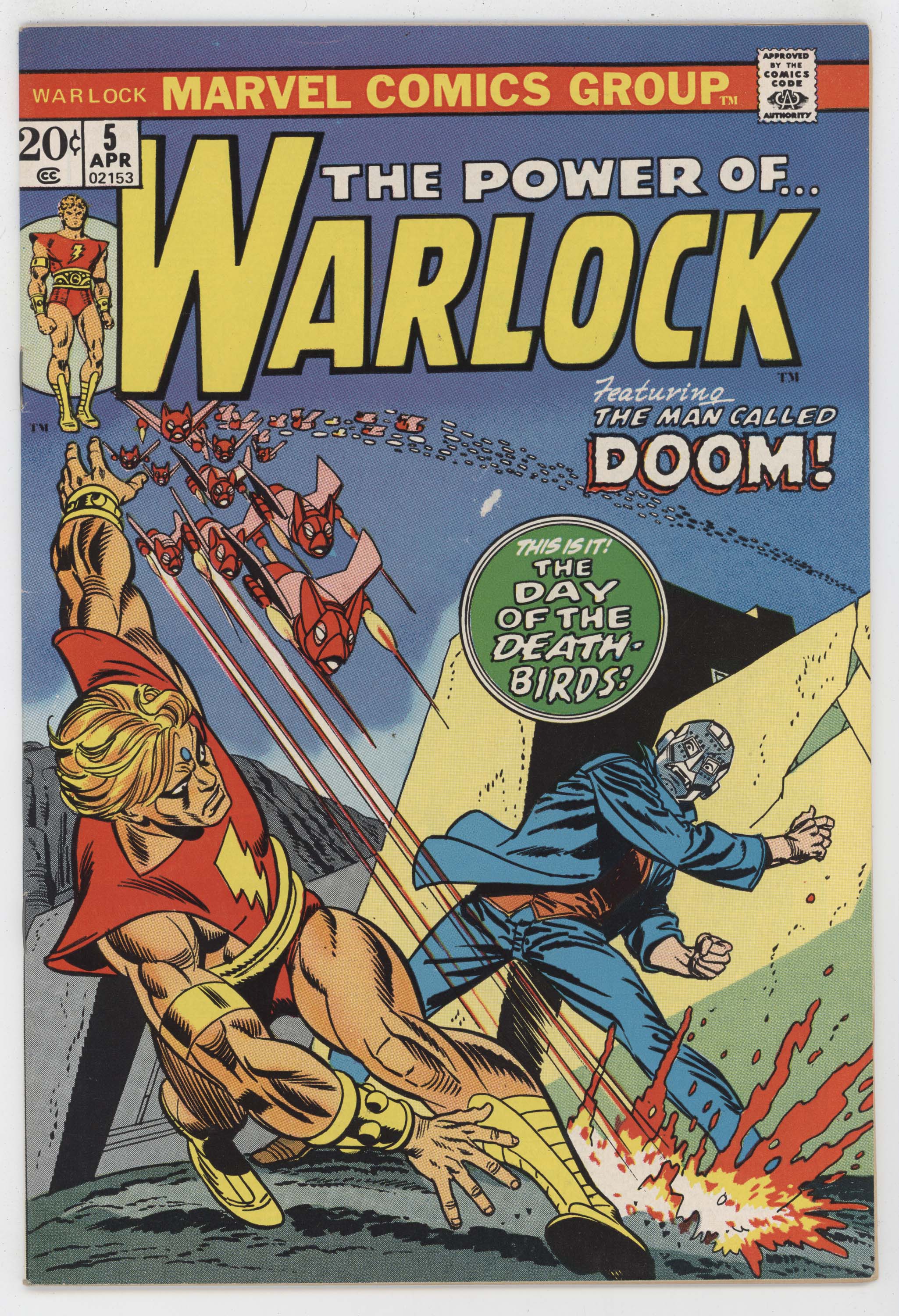 Warlock 5 Marvel 1973 FN Gil Kane Ron Goulart Doctor Doom