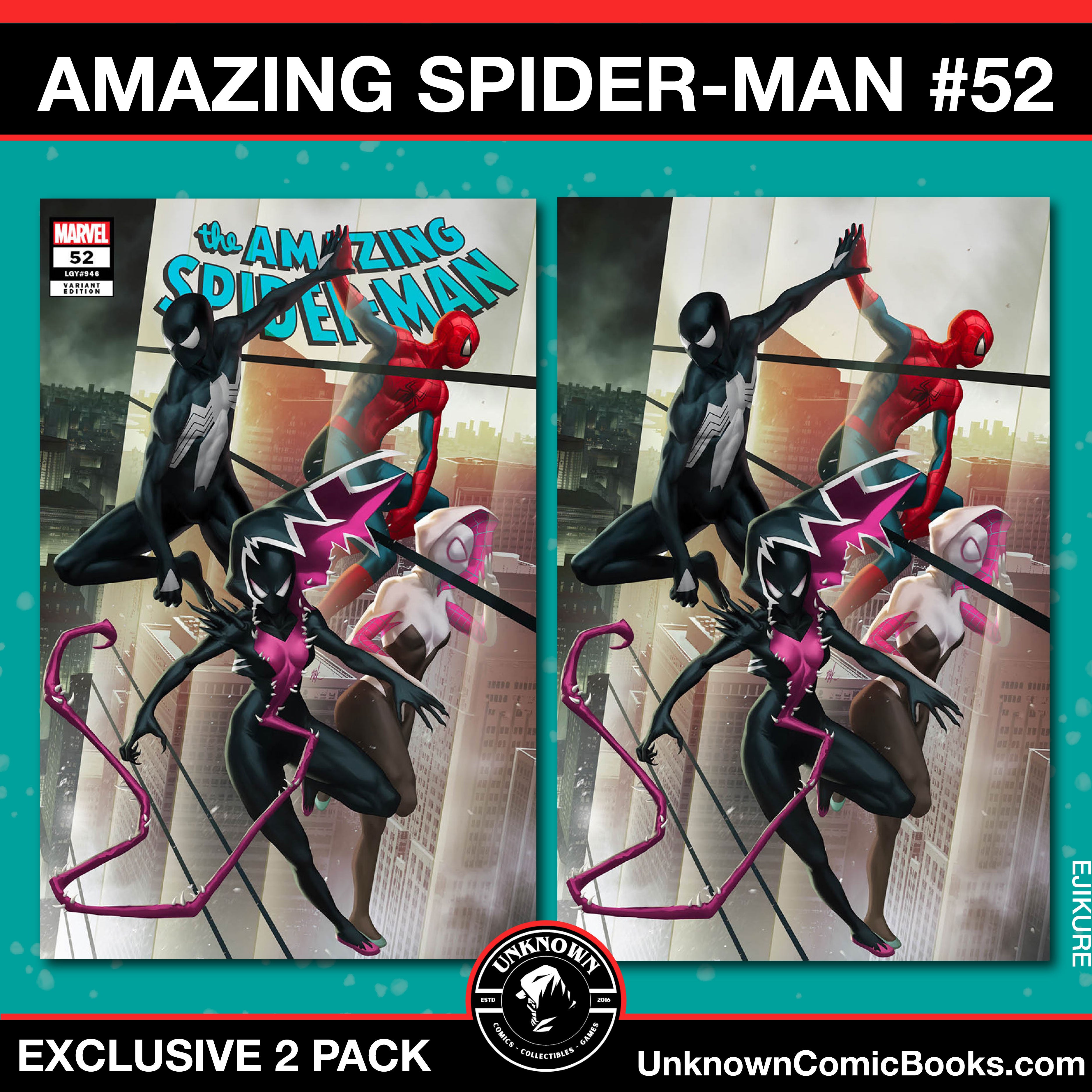 [2 Pack] Amazing Spider-Man #52 Unknown Comics Ejikure Exclusive Var (06/19/2024)