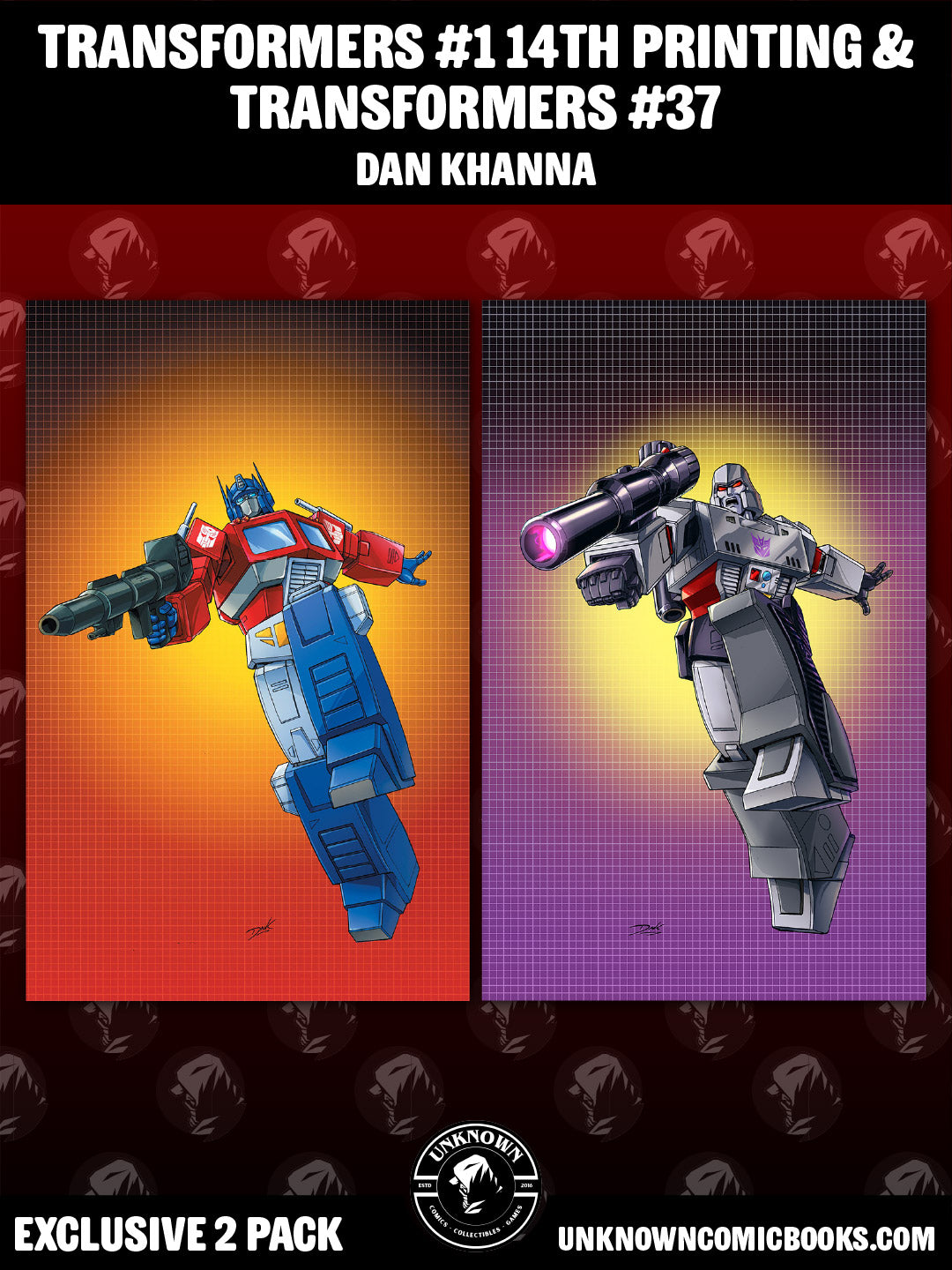 [2 PACK] TRANSFORMERS #1 14TH PRINT & TRANSFORMERS #37 DAN KHANNA EXCLUSIVE (10/14/2026)