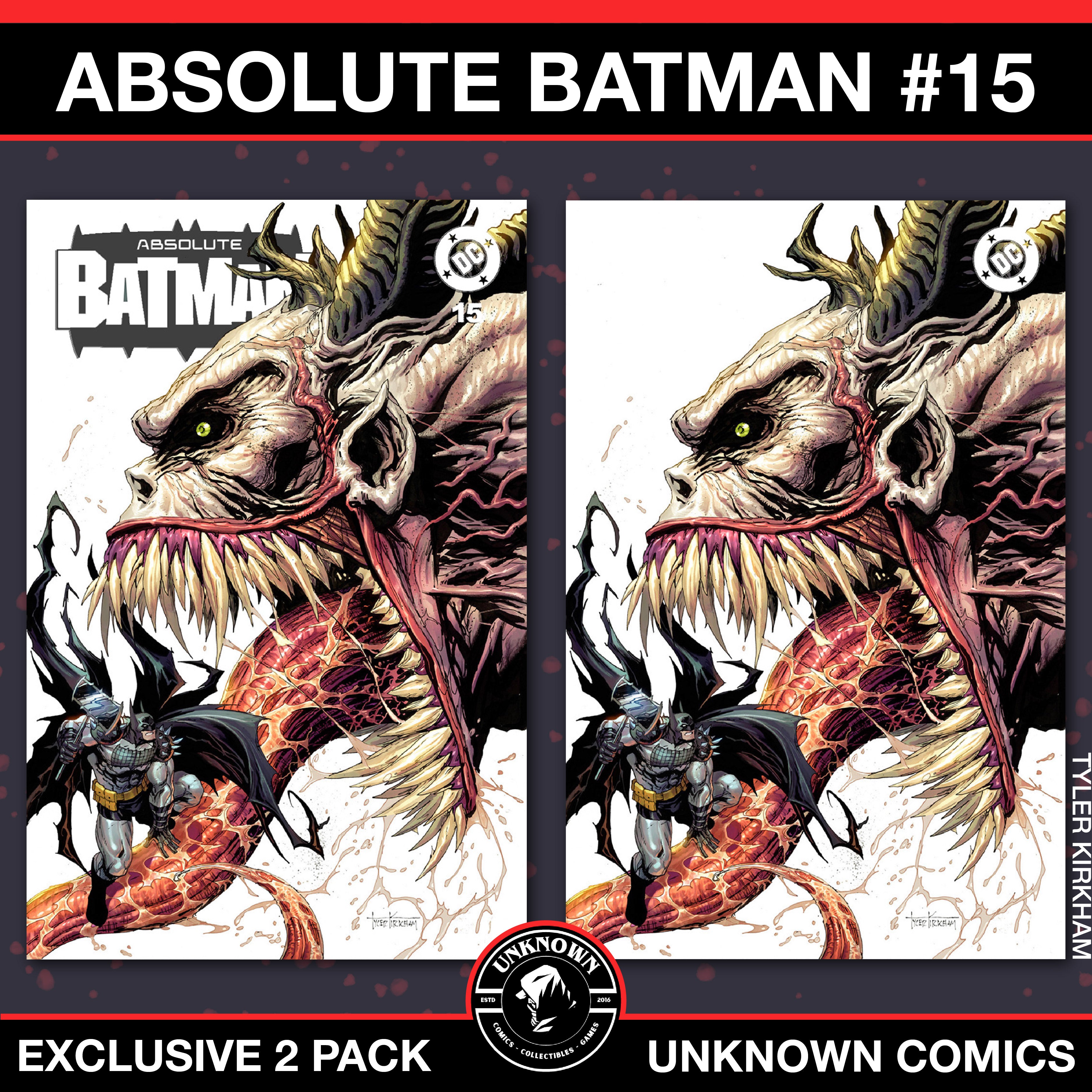 [2 PACK] ABSOLUTE BATMAN #15 TYLER KIRKHAM EXCLUSIVE VAR (12/2025)