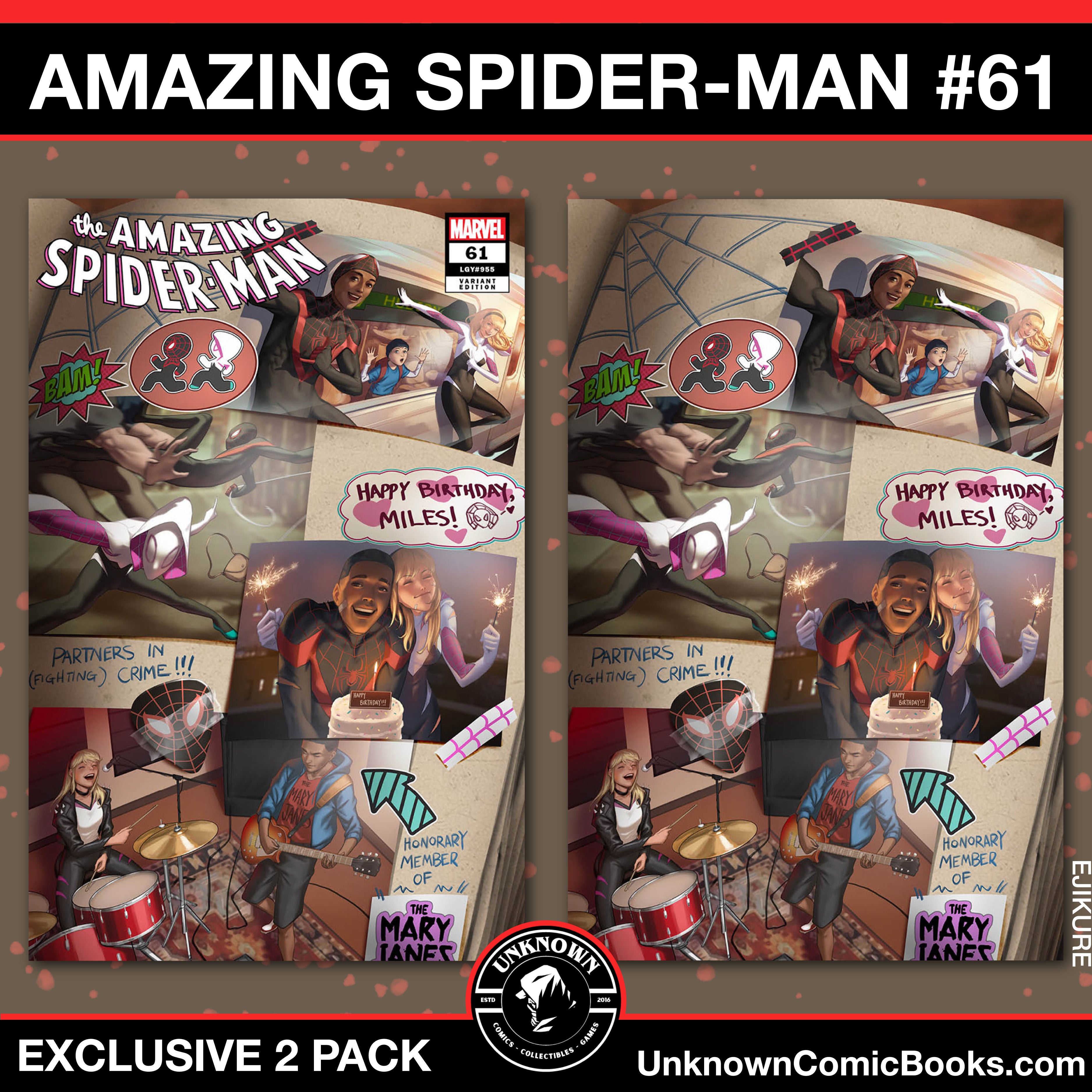 [2 PACK] AMAZING SPIDER-MAN #61 UNKNOWN COMICS EJIKURE EXCLUSIVE VAR (11/13/2024)