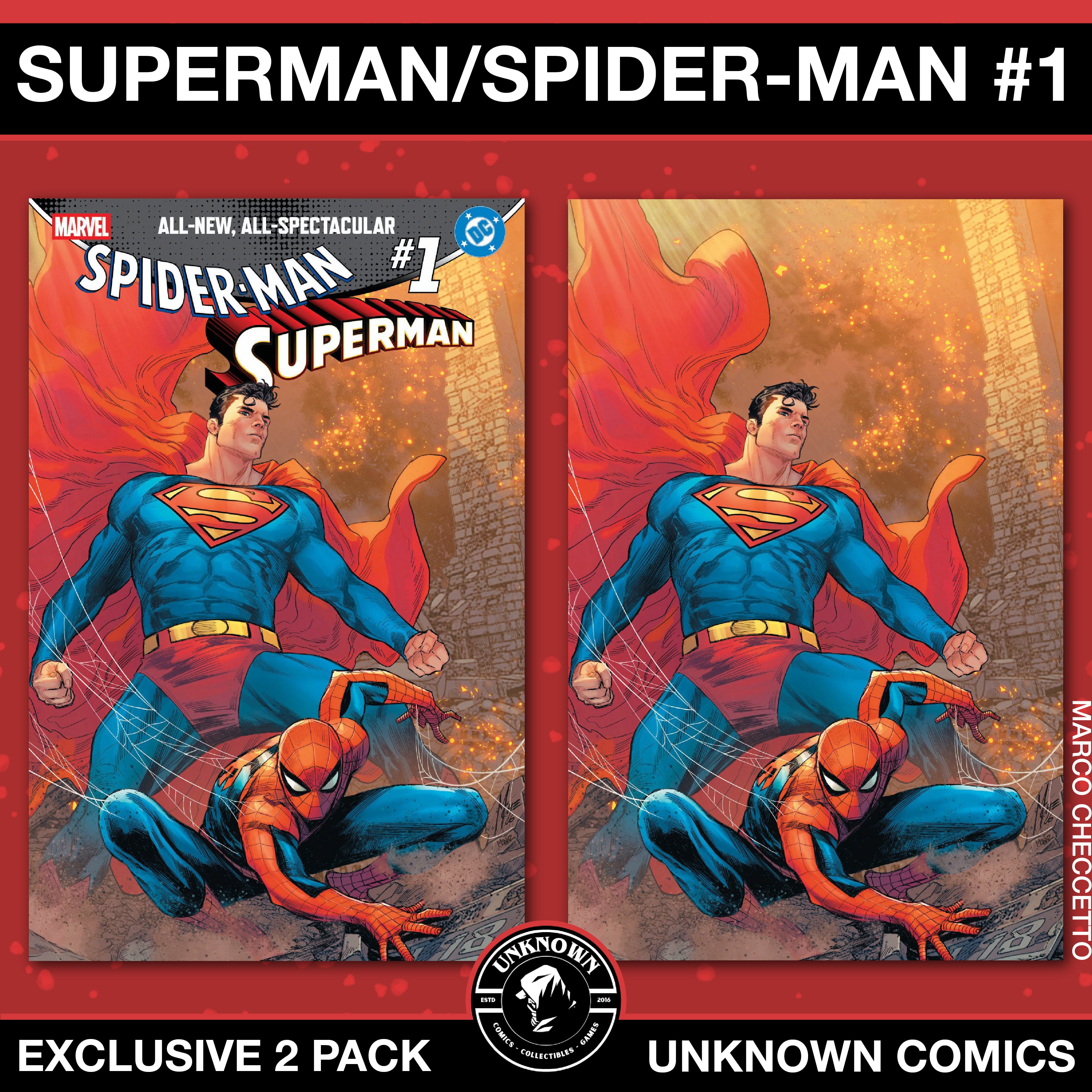 [2 PACK] SUPERMAN/SPIDER-MAN #1 MARCO CHECCETTO VAR (03/25/2026)