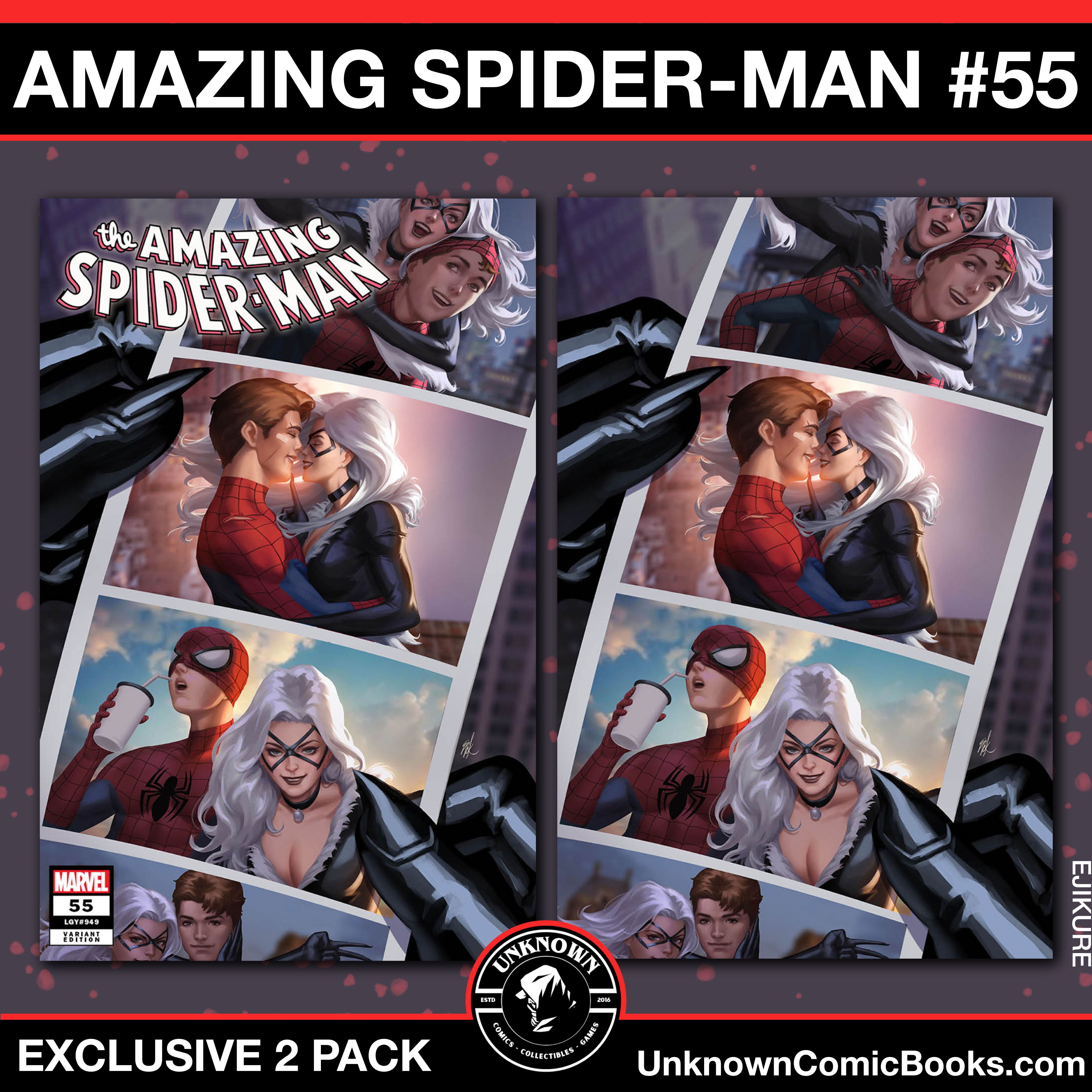 [2 Pack] Amazing Spider-Man #55 Unknown Comics Ejikure Exclusive Var (08/14/2024)