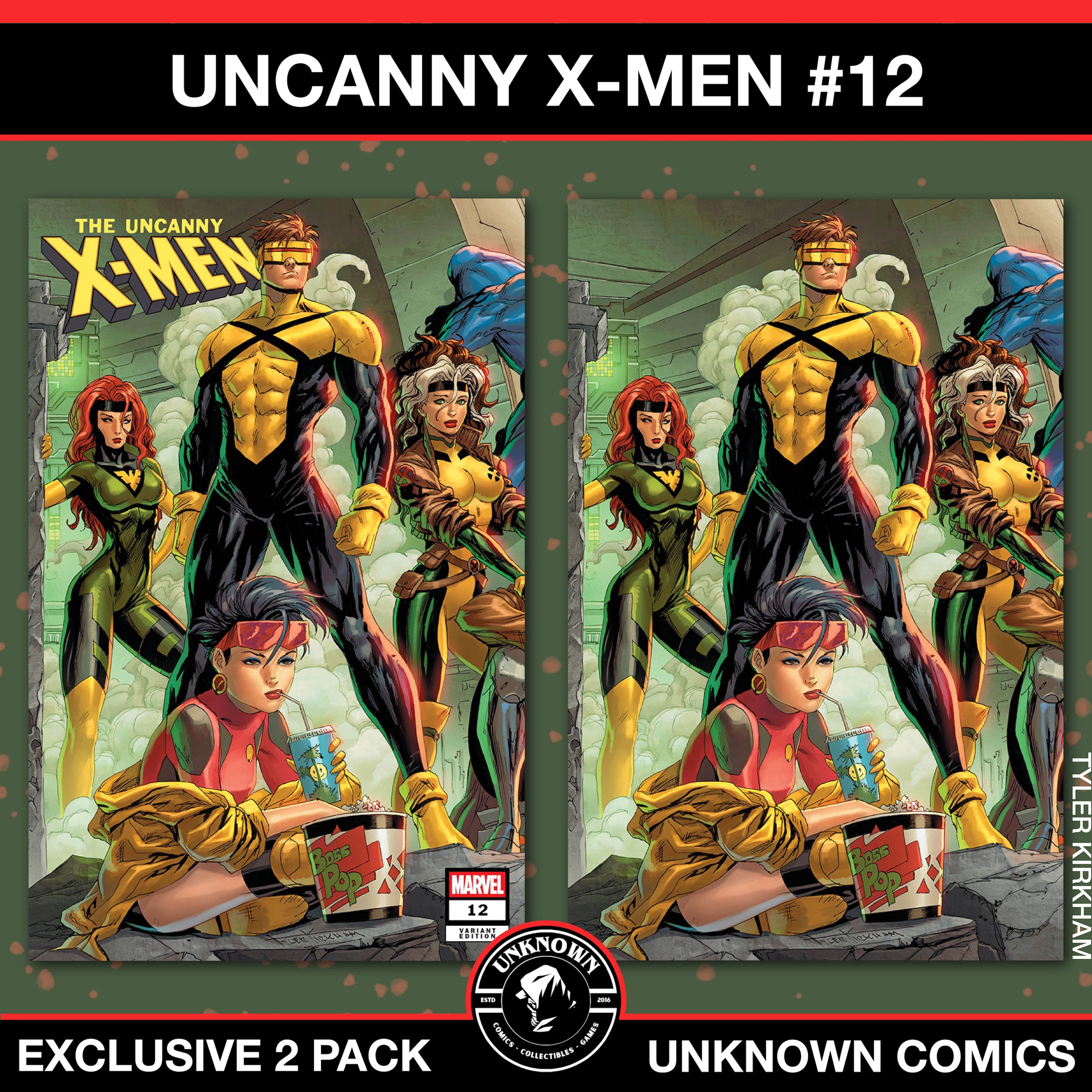 [2 PACK] Uncanny X-Men #12 Unknown Comic Tyler Kirkham Connecting Cover Exclusive (03/26/2025)