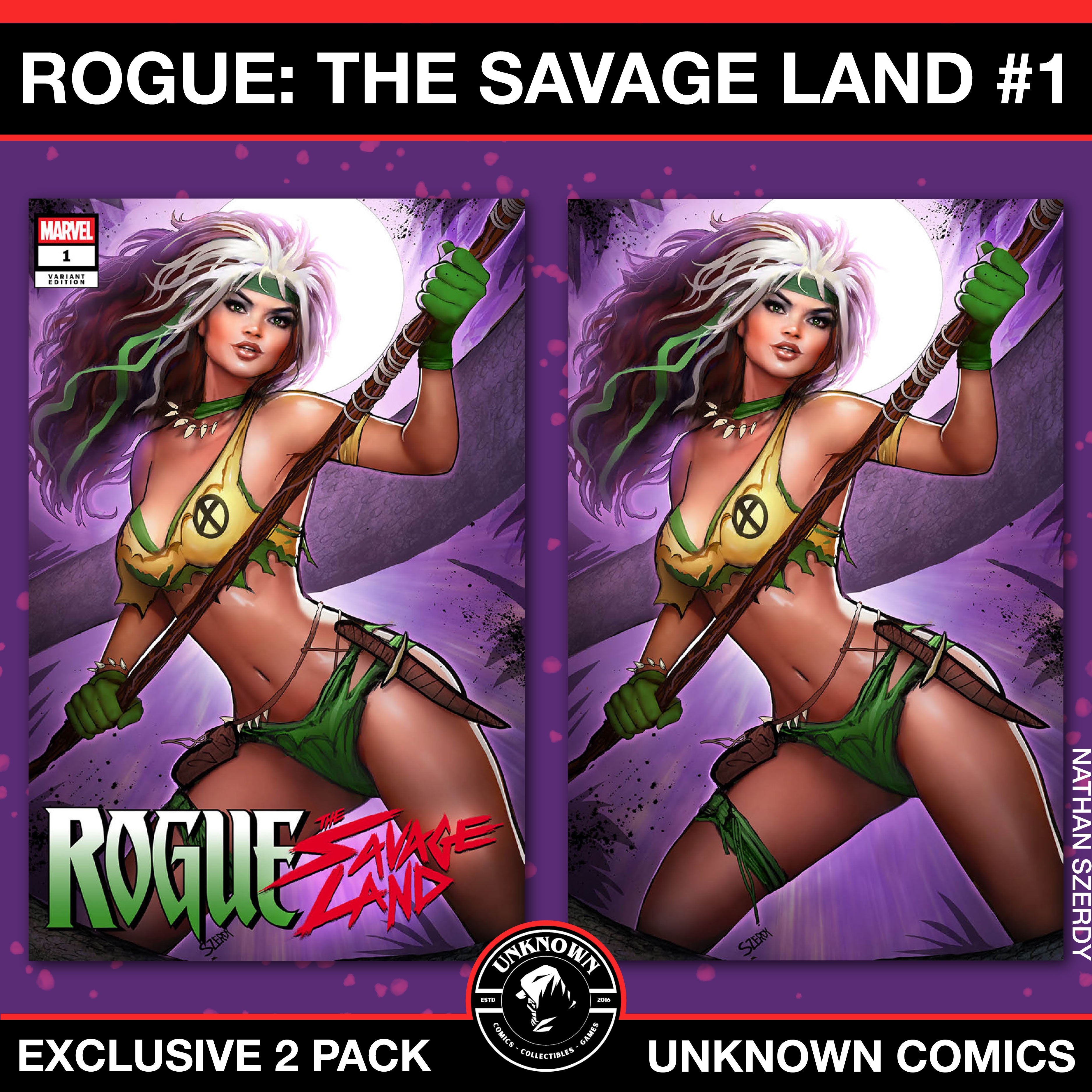 [2 PACK] Rogue: The Savage Land #1 Unknown Comics Nathan Szerdy Exclusive Var (01/15/2025)