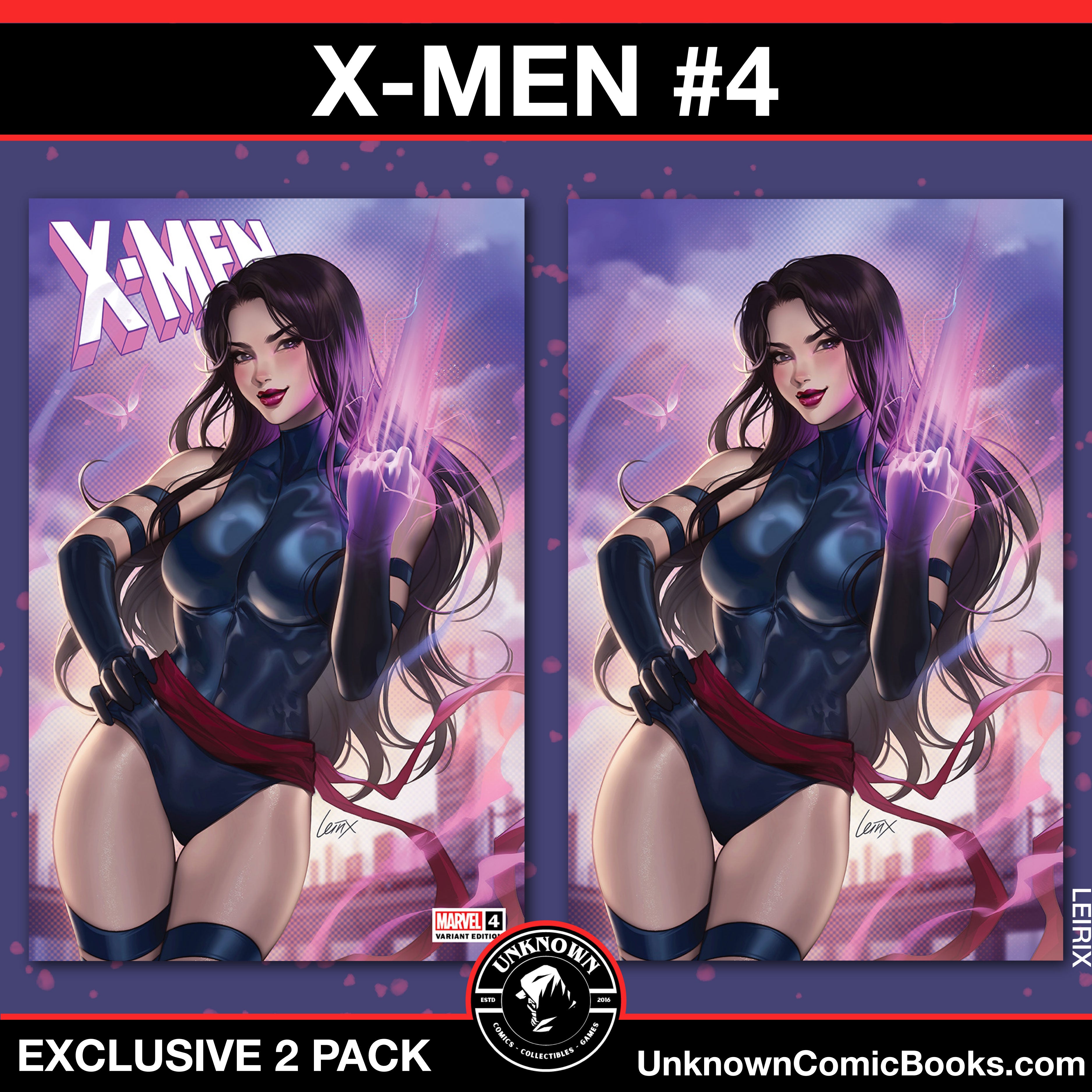 [2 Pack] X-Men #4 Unknown Comics Exclusive Leirx Var (09/18/2024)