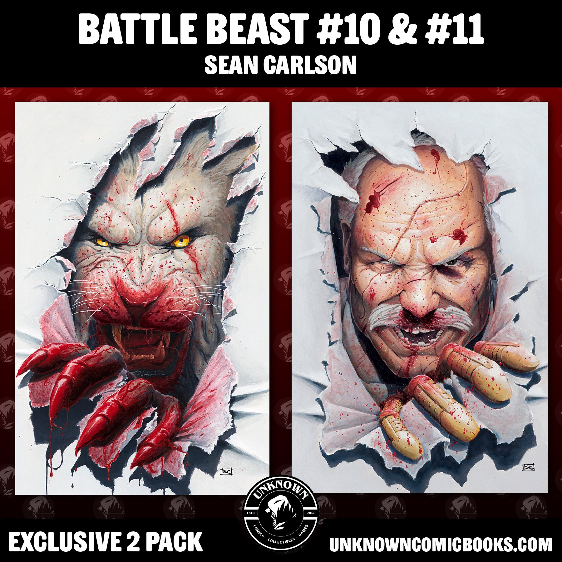 [2 PACK] INVINCIBLE UNIVERSE BATTLE BEAST #10 & #11 SEAN CARLSON EXCLUSIVE VIRGIN VAR (07/15/2026)