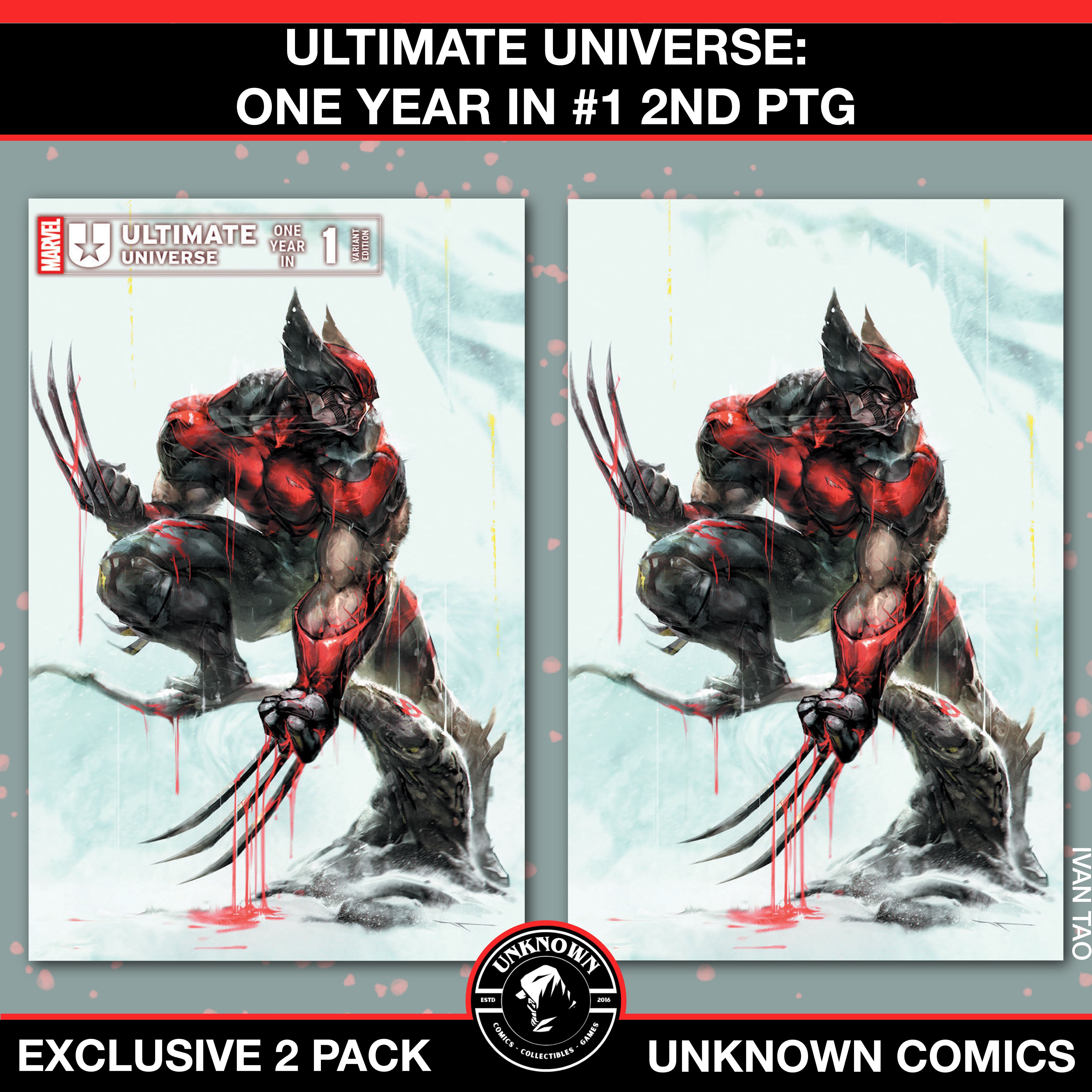 [2 PACK] Ultimate Universe: One Year In #1 2nd PTG Unknown Comic Ivan Tao Exclusive Var (02/05/2025)