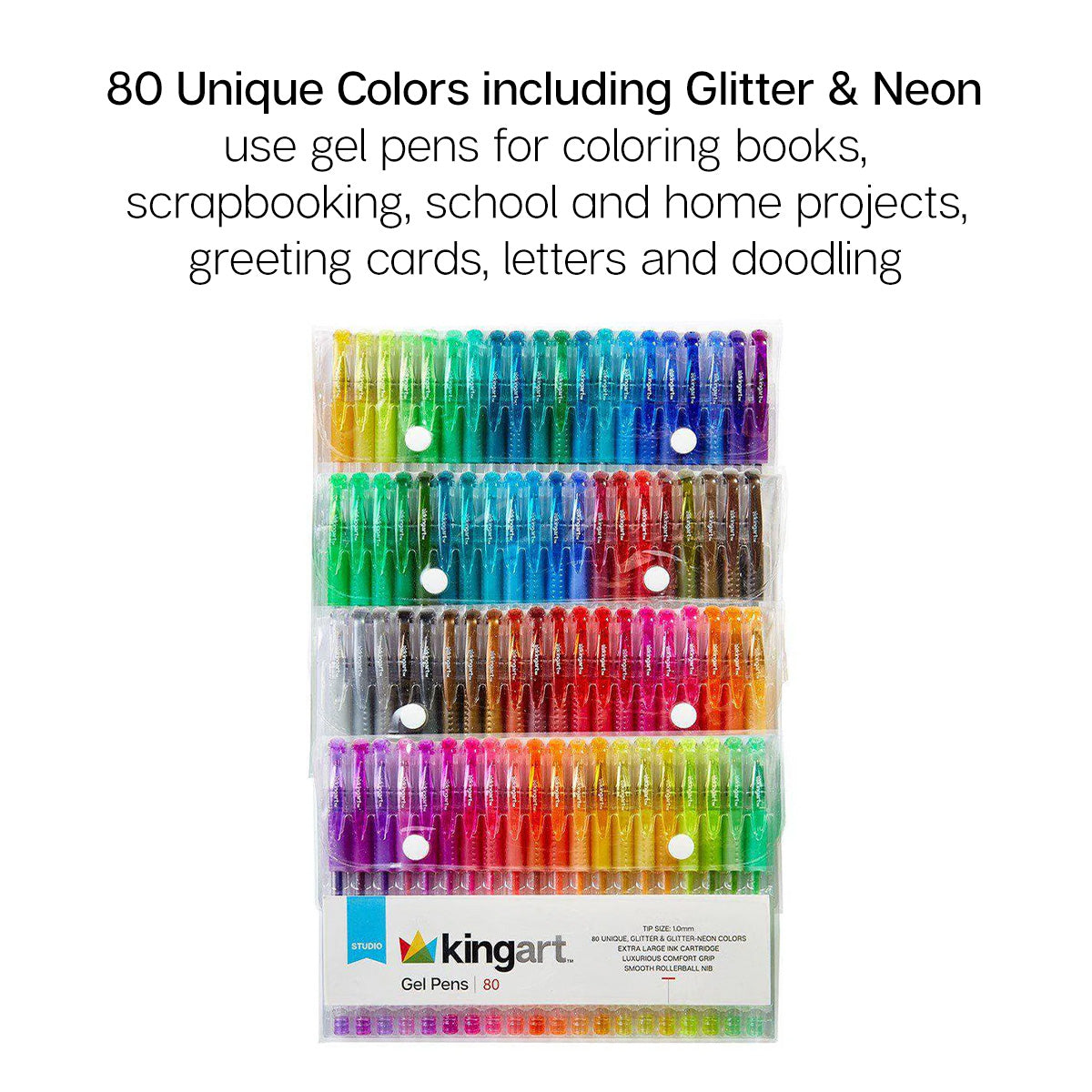 Gel Pens 80 Glitter Colors