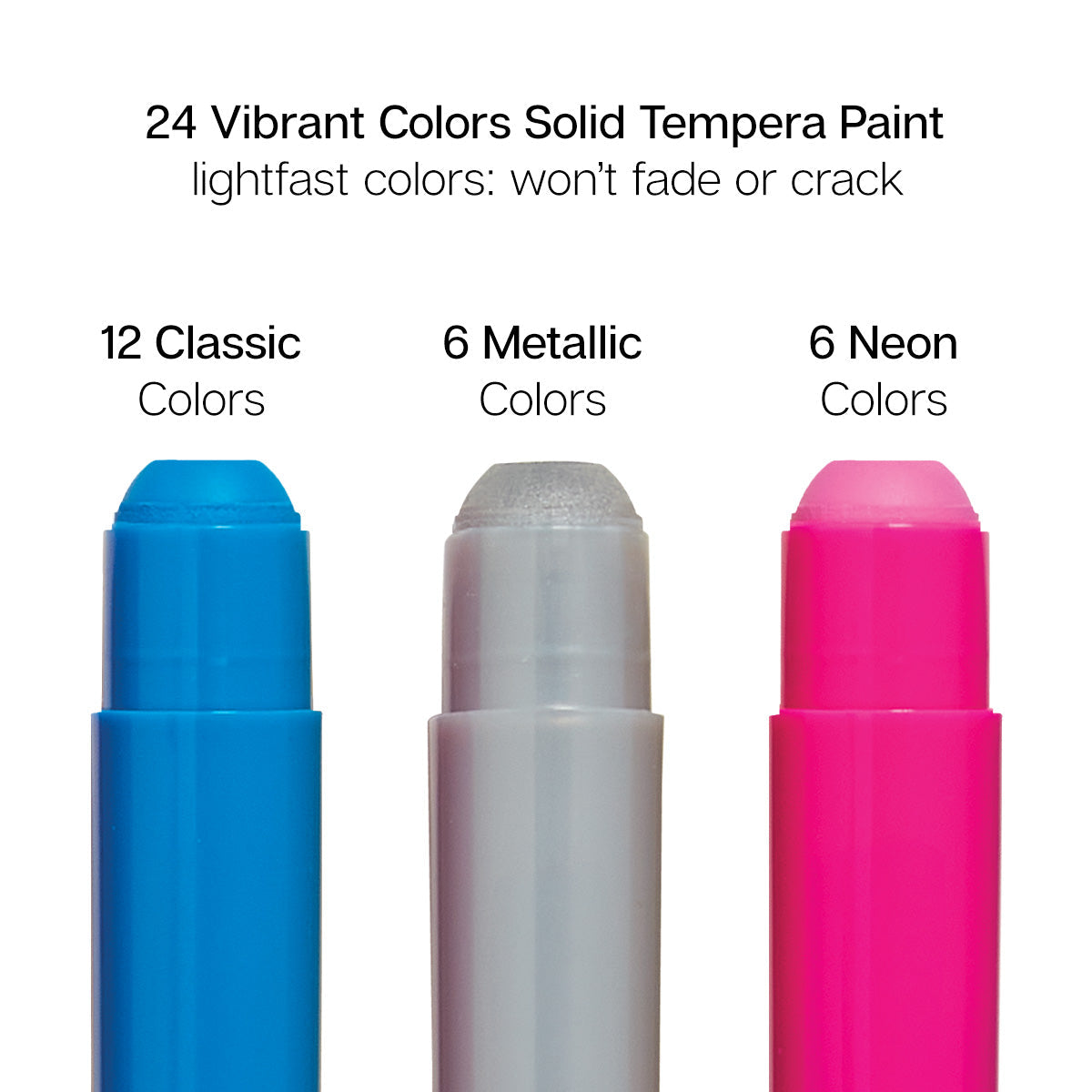 Tempera Paint Sticks, 24 Colors