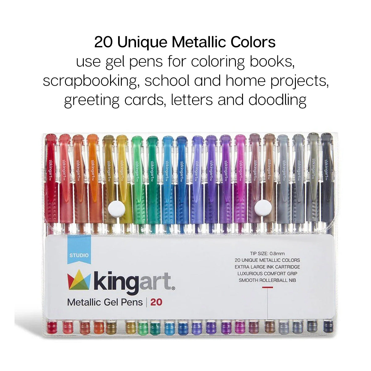 Gel Pens 20 Metallic Colors