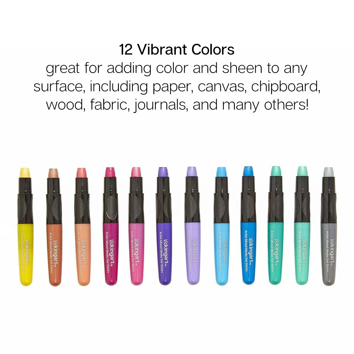 Gel Stick Crayons 12 Metallic Colors