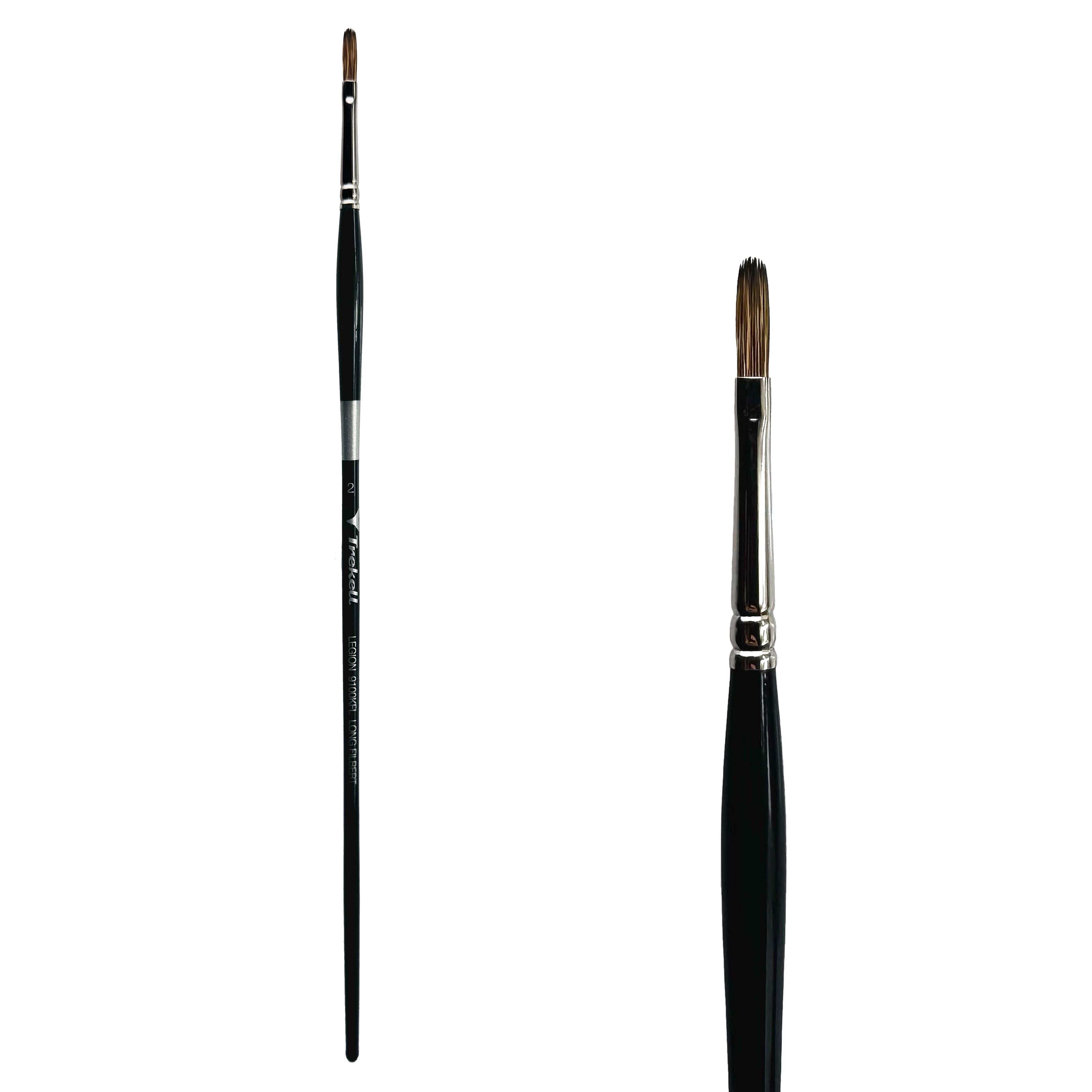 Trekell Legion Synthetic Mongoose Long Handle Artist Brush - Size #2 Long Filbert