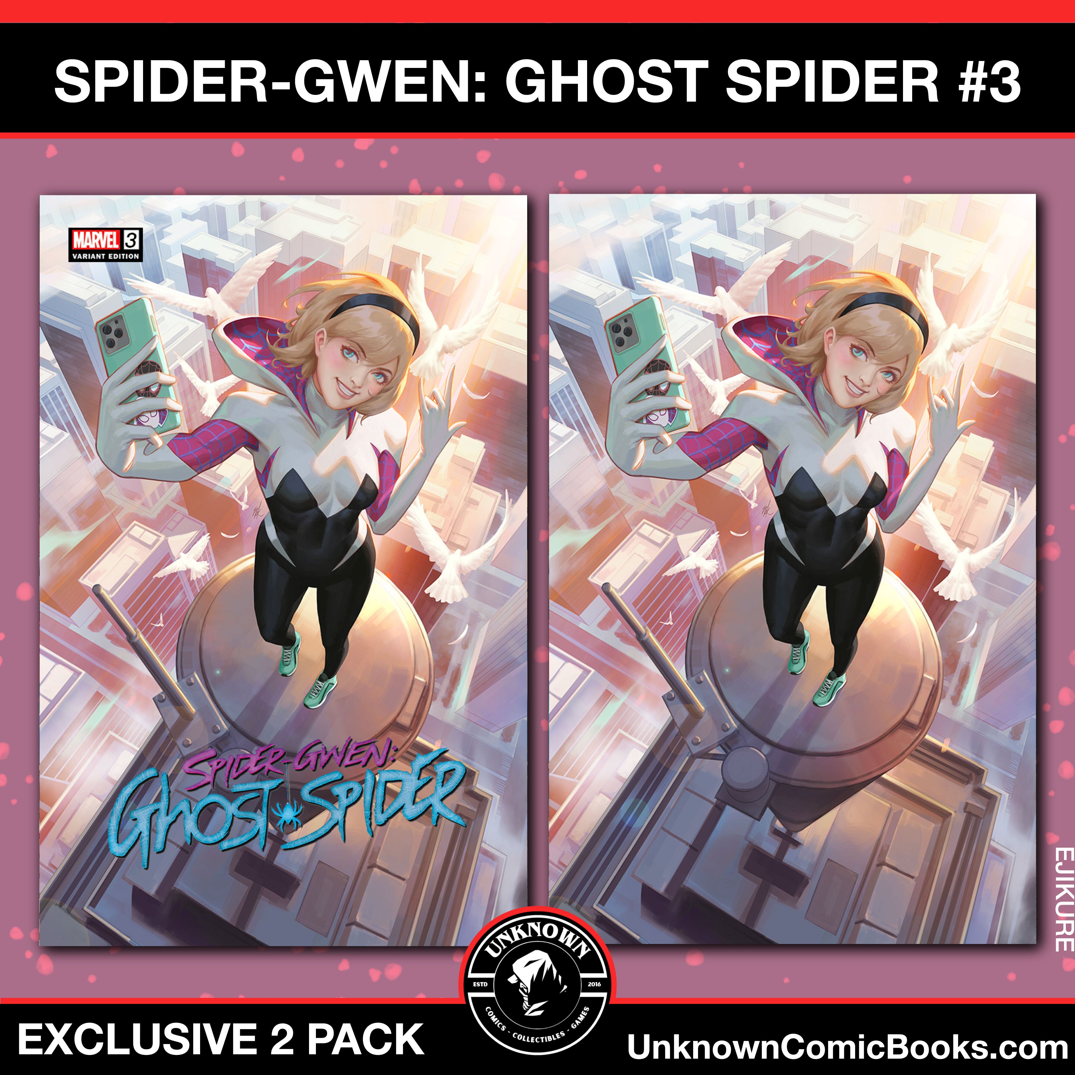 [2 Pack] Spider-Gwen: The Ghost-Spider #3 Unknown Comics Ejikure Exclusive Var (07/31/2024)