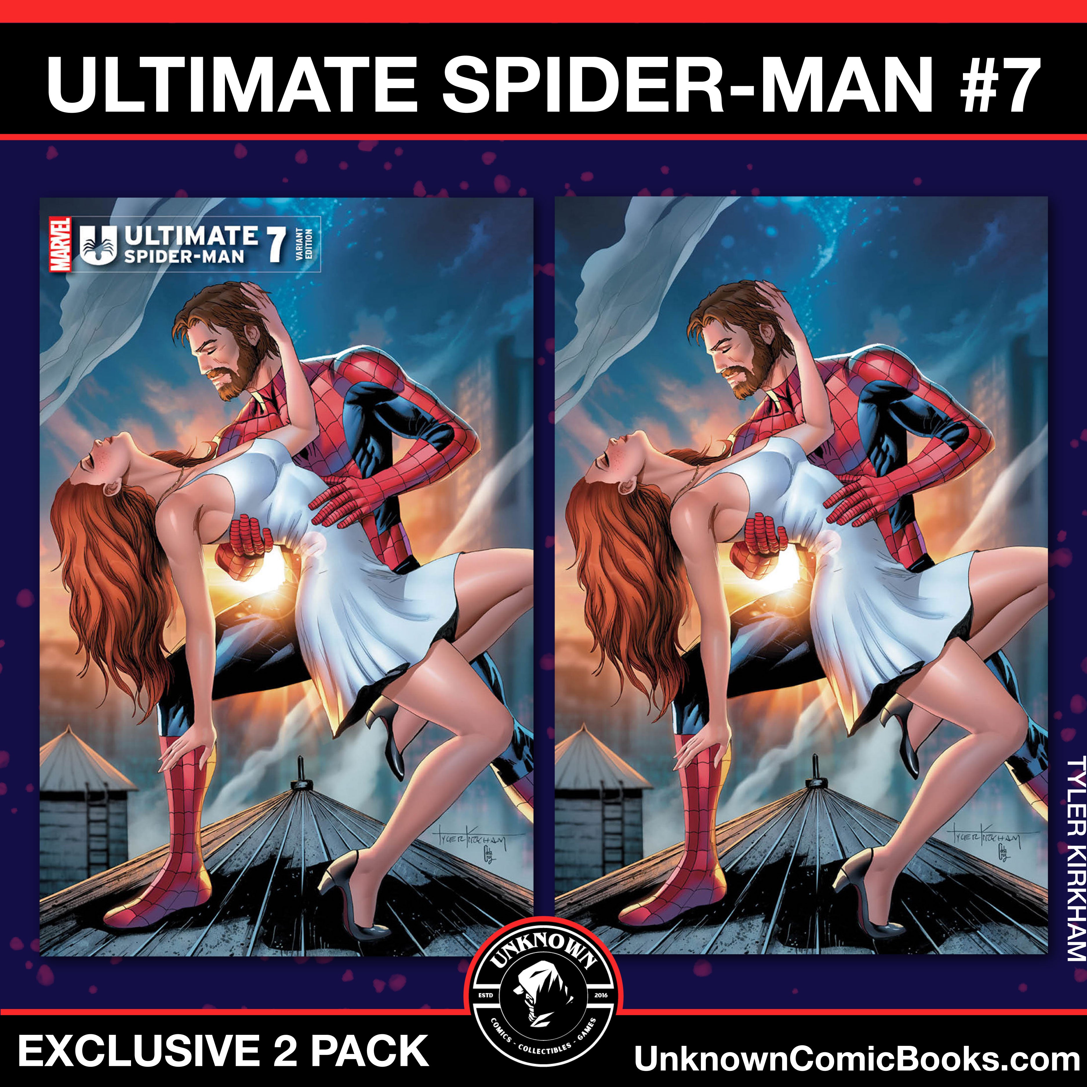 [2 Pack] Ultimate Spider-Man #7 Unknown Comics Tyler Kirkham Exclusive Var (07/31/2024)