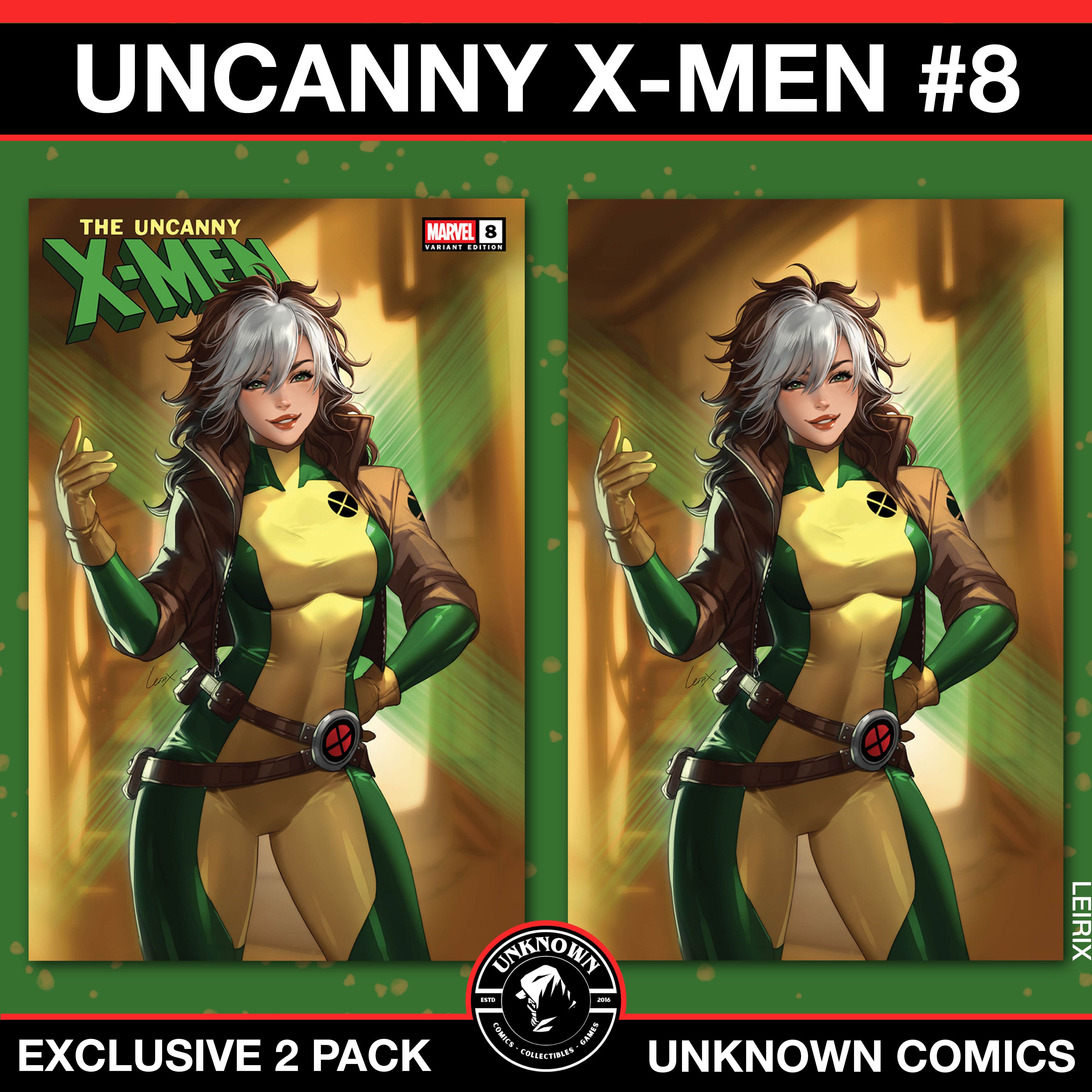 [2 PACK] Uncanny X-Men #8 Unknown Comics Leirix Exclusive Var (01/08/2025)