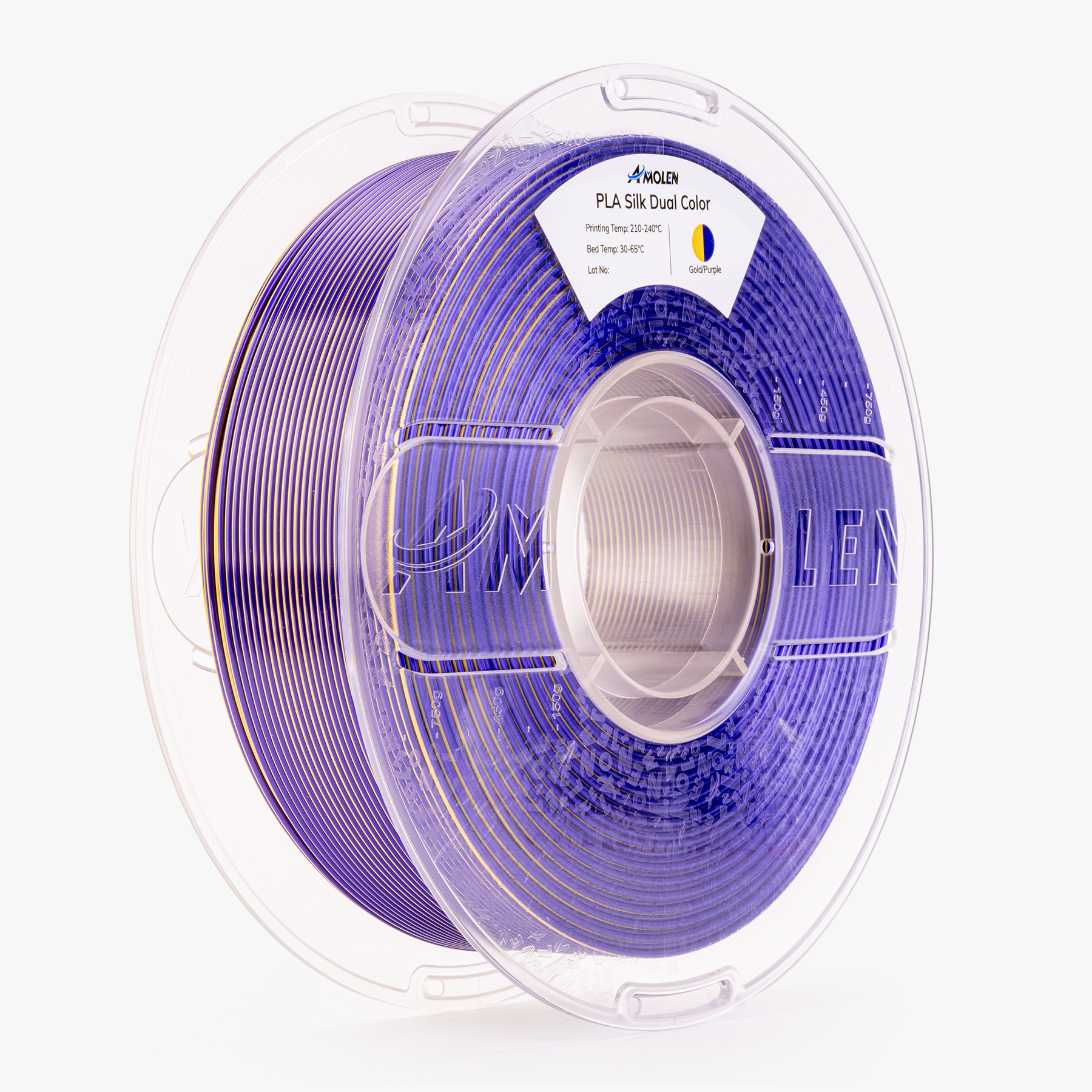 PLA Silk Dual Color Filament 1.75mm, 1KG/2.2LB