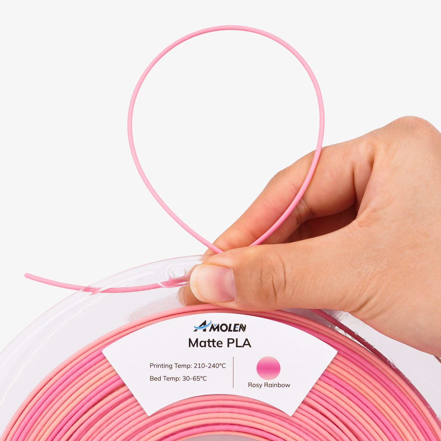 PLA Matte Rainbow Filament 1.75mm, 1KG/2.2LB