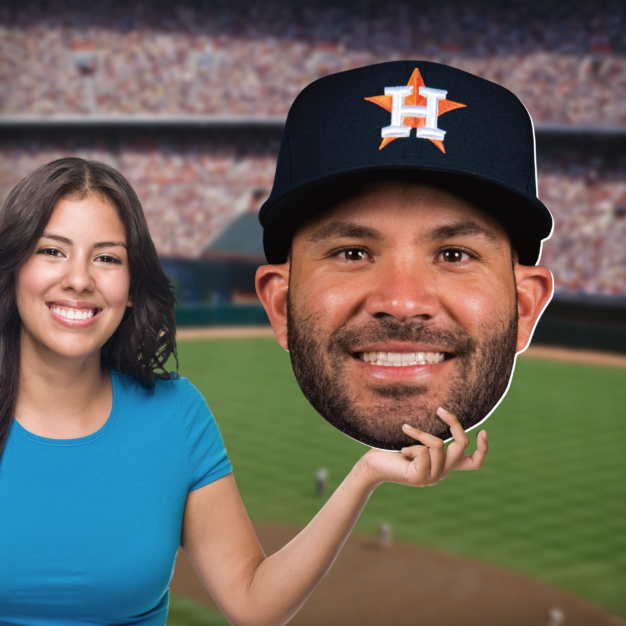José Altuve - Big Head - Official MLB - Houston Astros - Foam Core Cutout