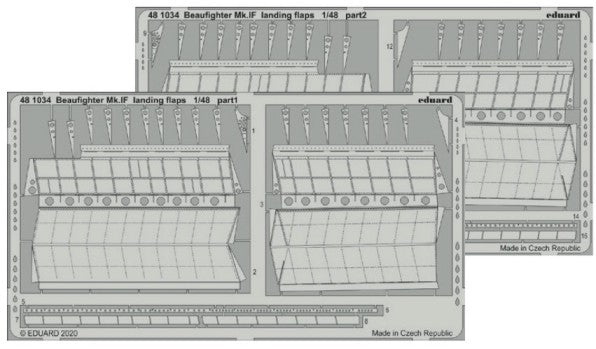 Eduard 481034 1/48 Aircraft- Beaufighter Mk IF Landing Flaps for RVL