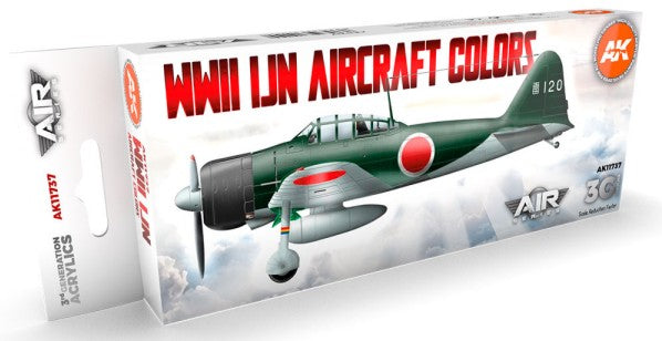 AK Interactive 11737 Air Series: WWII IJN Aircraft 3G Acrylic Paint Set (8 Color