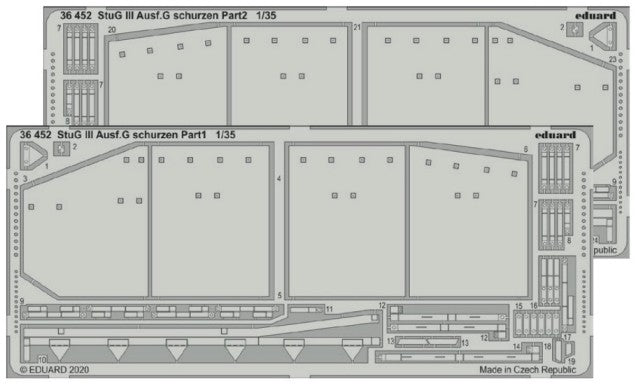 Eduard 36452 1/35 Armor- StuG III Ausf G Schurzen for TAO