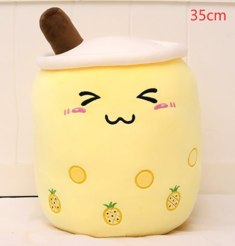 Plush Boba Tea Pillow – Soft Stuffed Bubble Tea Cup Cushion Gift