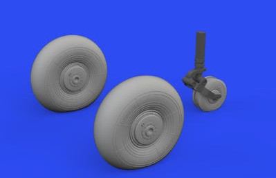Eduard 648760 1/48 Aircraft- A1H Wheels for TAM (Mask & Resin)