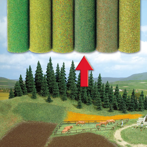 Busch 7233 A Scale Large Grass Mat -- Grass w/Colored Shadows