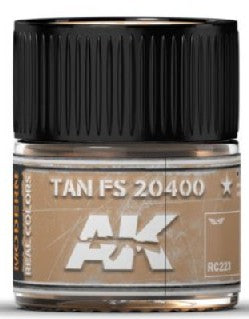 AK Interactive RC223 Real Colors: Tan FS20400 Acrylic Lacquer Paint 10ml Bottle