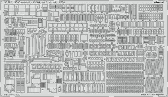 Eduard 53282 1/350 Ship- USS Constellation CV64 Part 2 Aircraft for TSM